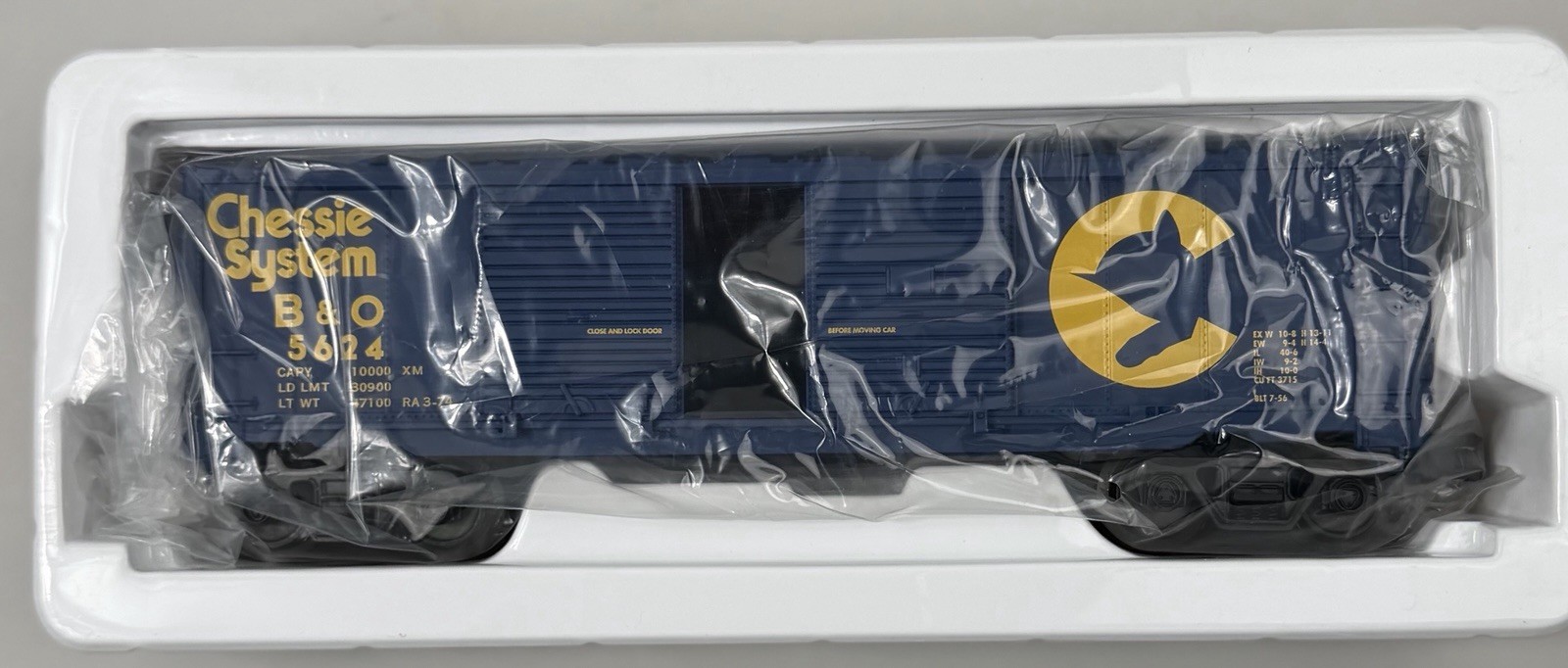 Industrial Rail IDM 1107 Chessie B&O Double Door Box Car #5624 O Gauge NIB