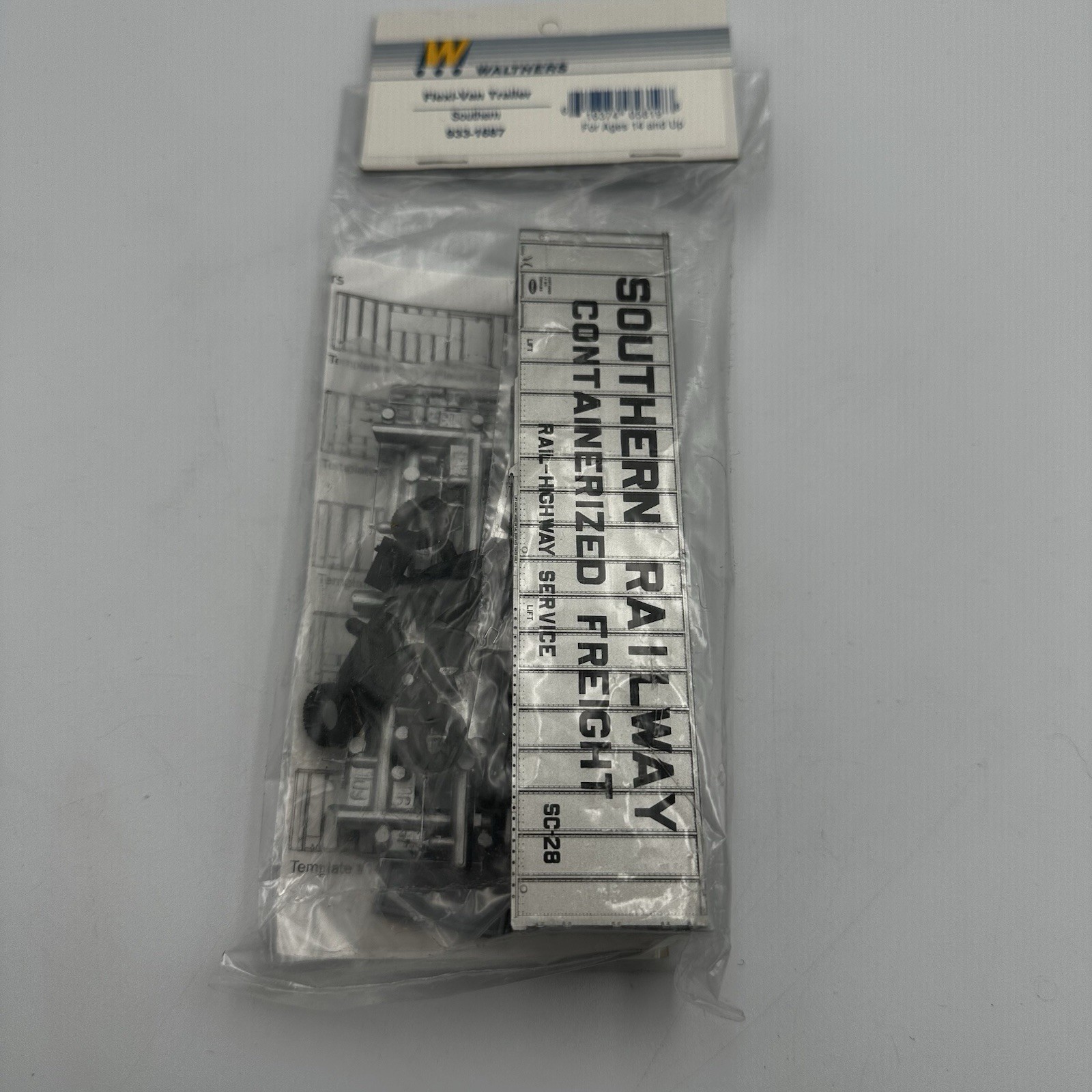 Walthers #933-1687 HO Scale Southern Train Trailer New In Packaging