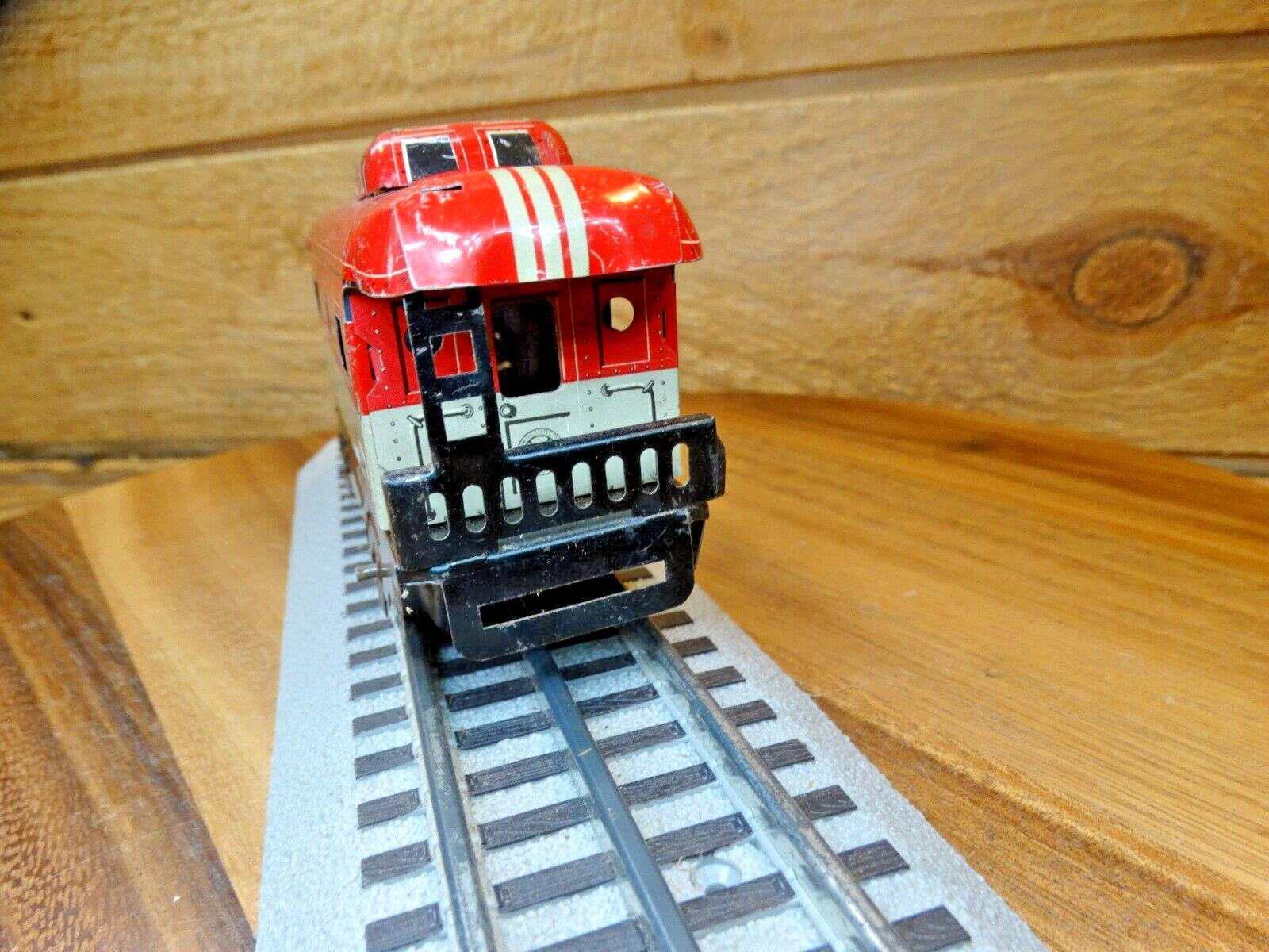 Marx O27 Metal NYC 2-Axle 20102 Red, Black & Gray Cupula Model Railroad Caboose