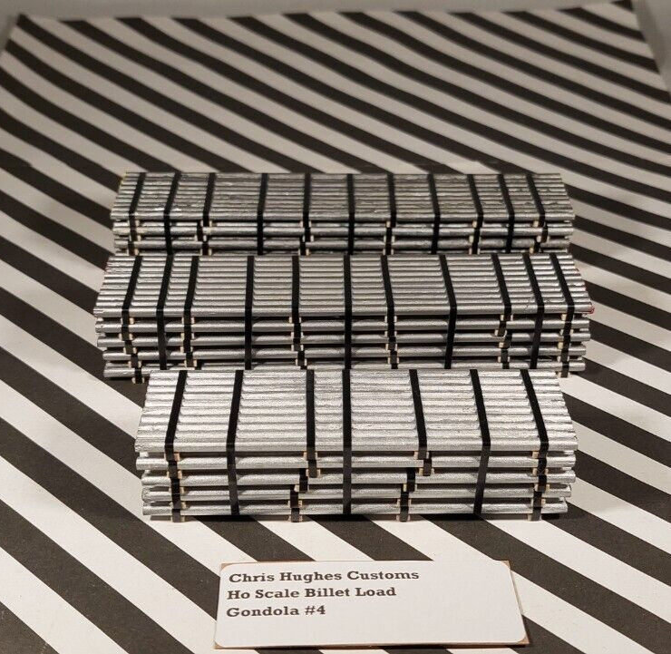 HO Scale Gondola- Aluminum Billet Load #4