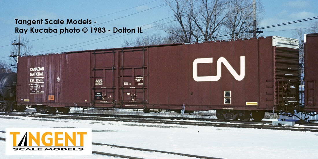 TANGENT HO Greenville 86′ Double Plug Door Box Car 25039 CN ‘Delivery 10-1978’