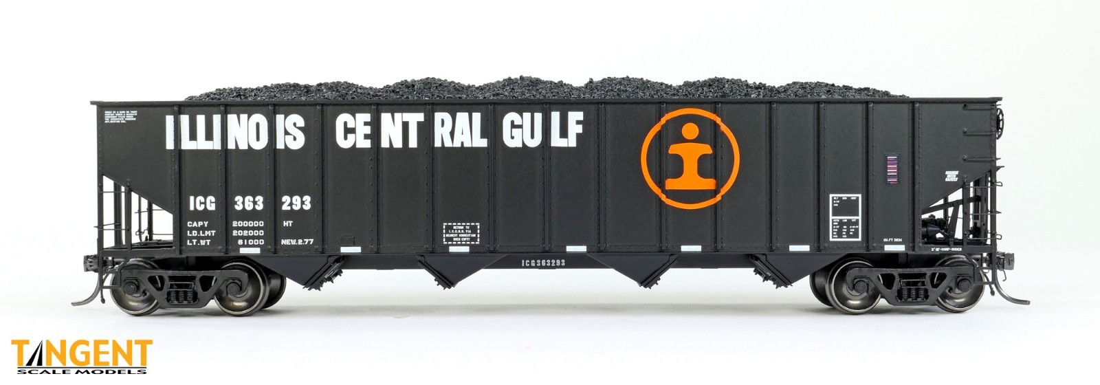 TANGENT HO ICG Delivery Black 1977 ICG Centralia Shops 3834 Quad Coal Hopper
