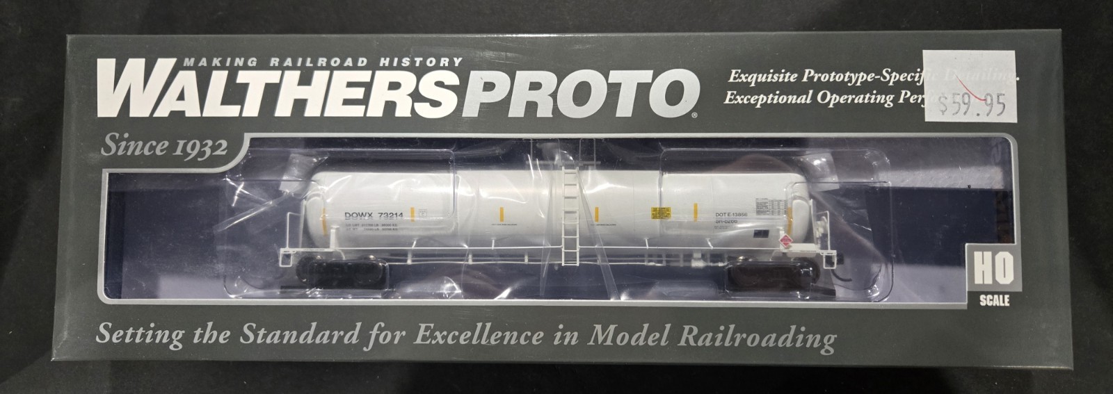 Ho Scale Walthers Proto 920-100767 55′ Modified Trinity 30,145gal. Tank Car DOWX
