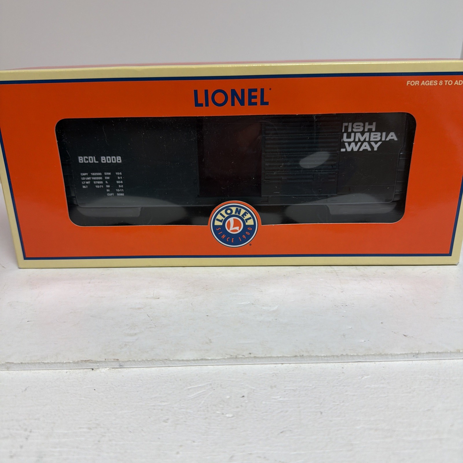 Lionel 8008 6-25050 British Columbia BCOL 8008 Hi-Cube Box Car Train