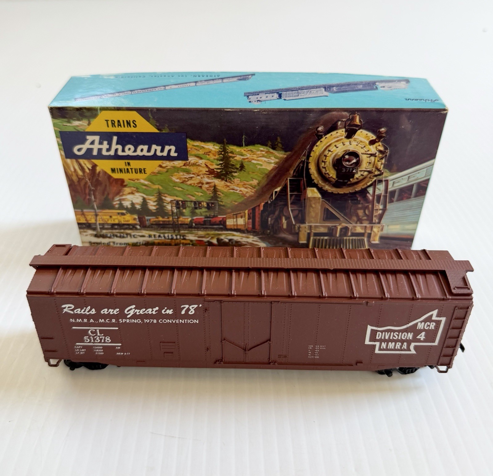 Athearn HO Scale NMRA Box Car #51378 “Rails Are Great in ‘78” Limited Run