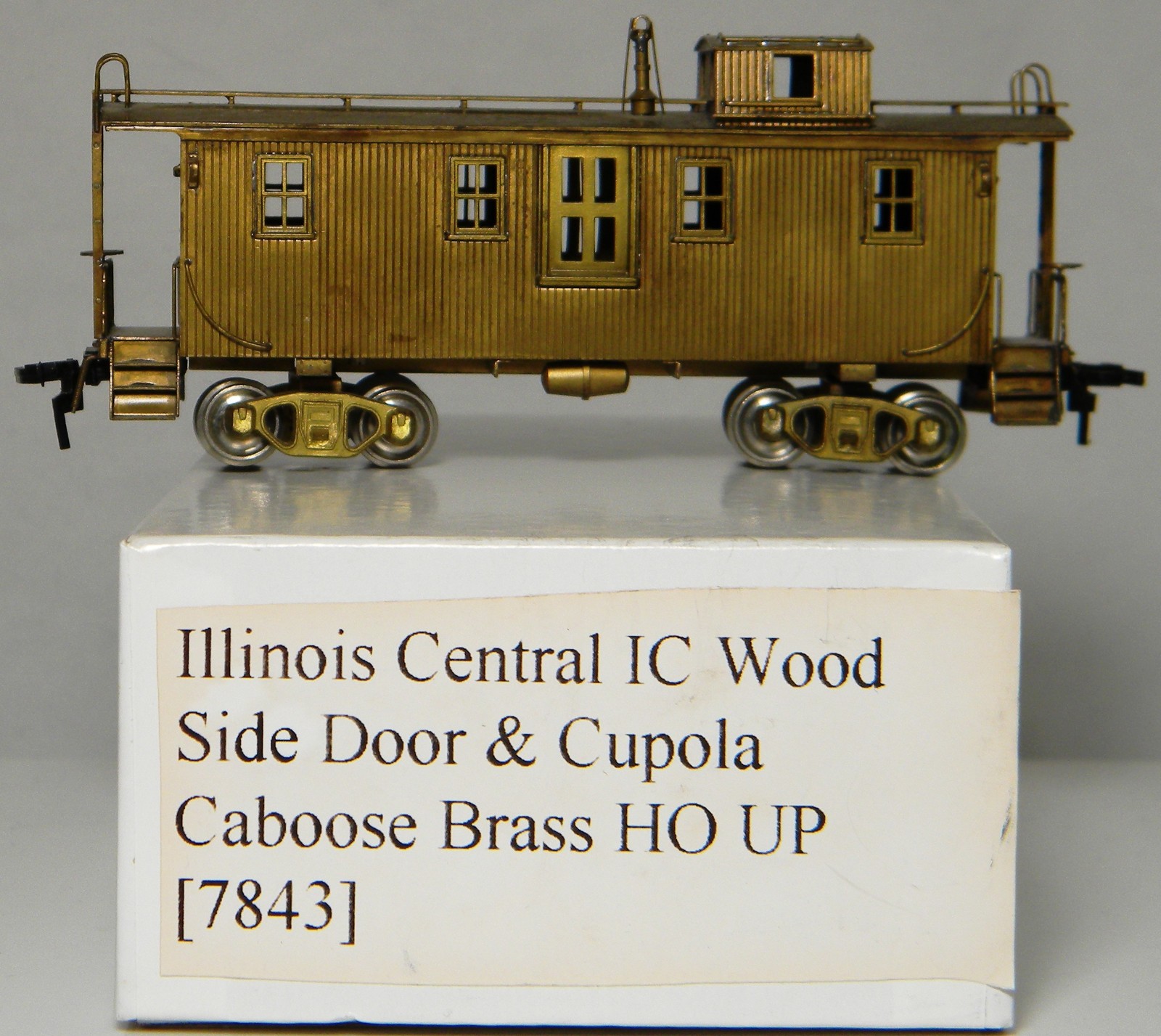 HO Gem Models #7843 Side Door Wood Caboose Illinois Central Unpainted