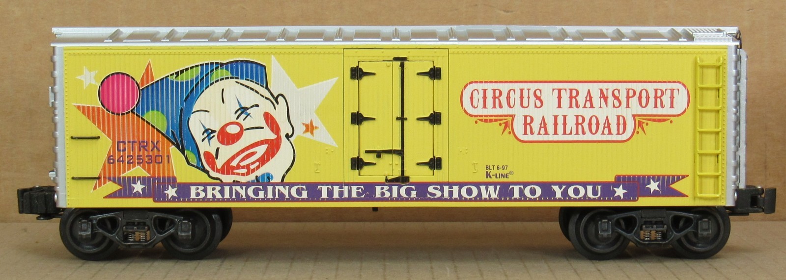 K-Line K642-5301 CTRX Circus Transport Railroad Reefer Car O-Gauge (no box)