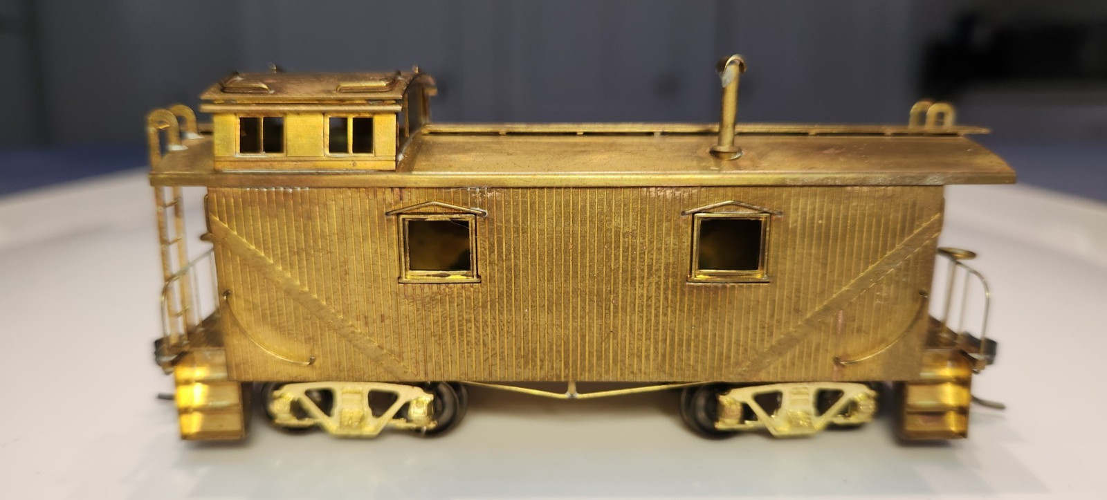 HO scale brass Delaware & Hudson wood caboose unpainted decals Kadees
