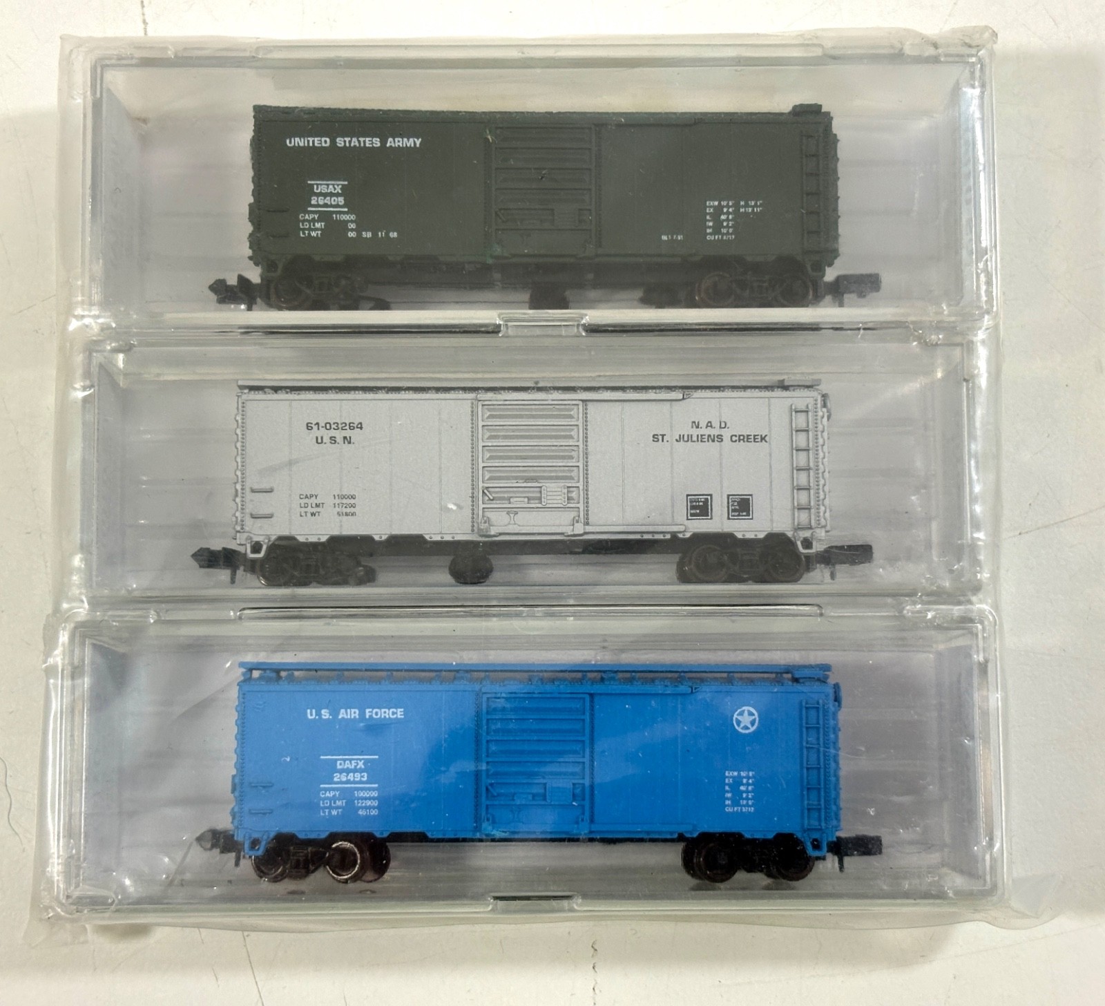 Loco-Motives N Scale US-01 Military Boxcar Limited Edition 3 Pack NEW