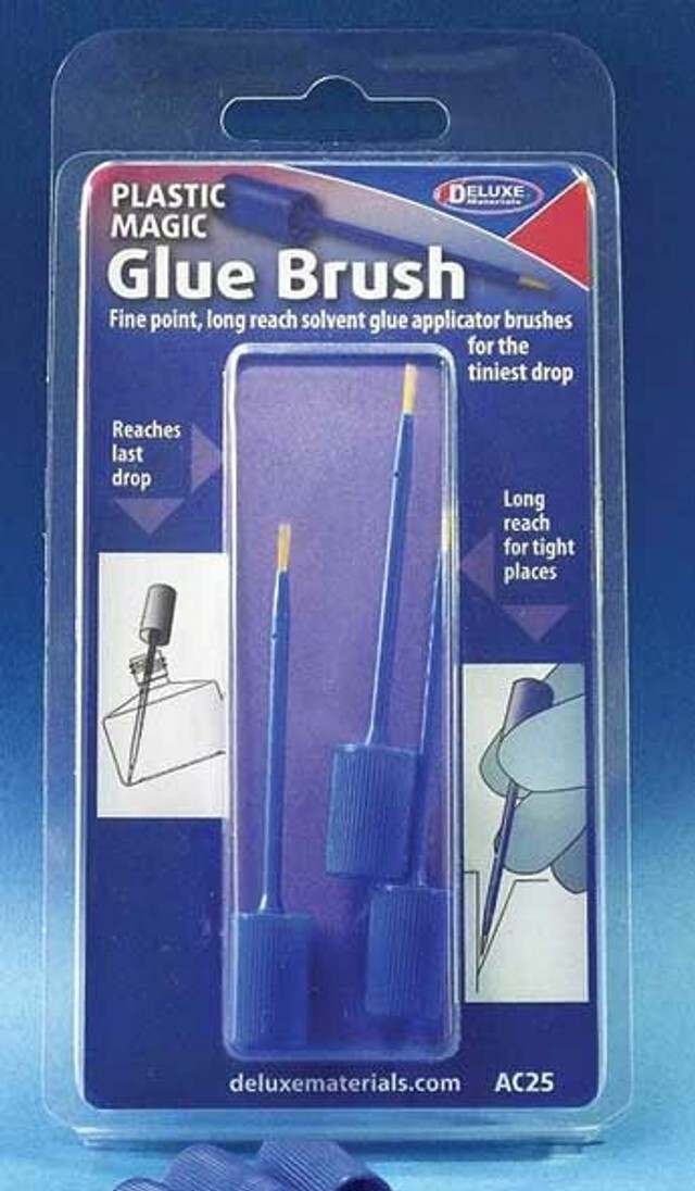 Deluxe Materials Ltd ~ Plastic Magic Solvent Brush 3-Pack ~ AC25