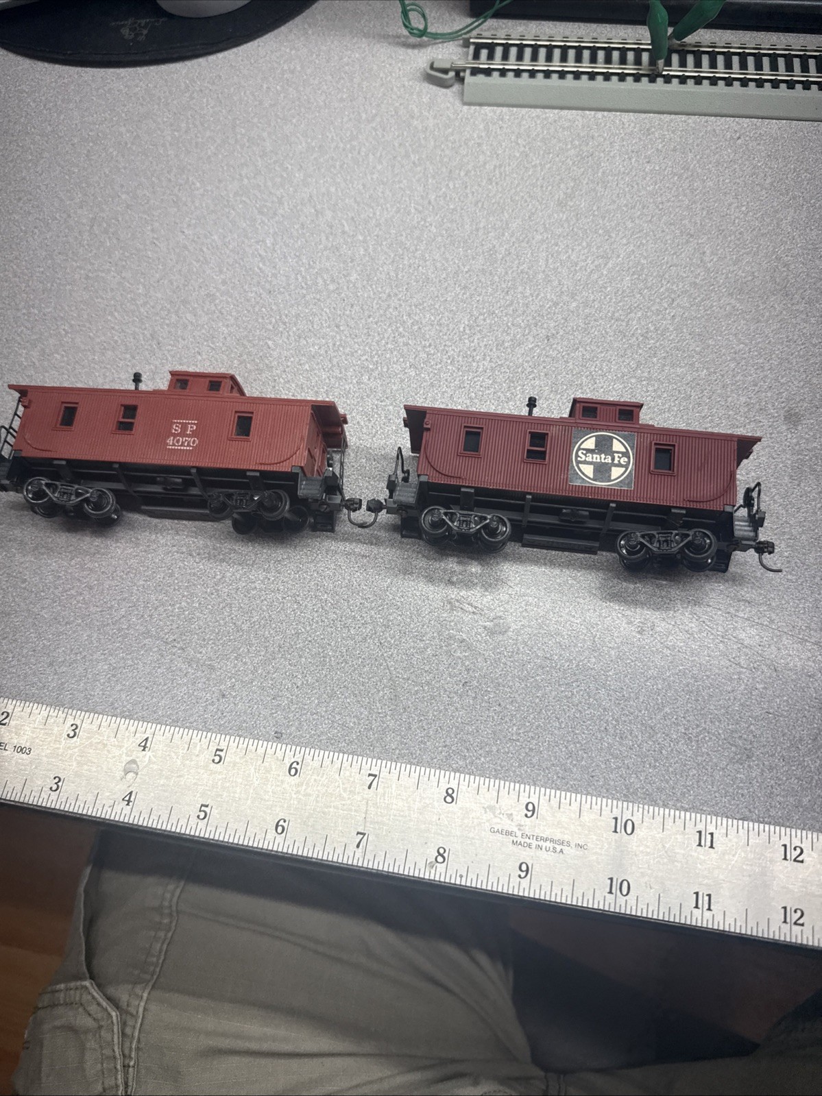 Two 1956 Revelle Caboose Santa Fe & Southern Pacific Look Closely Pretty Nice