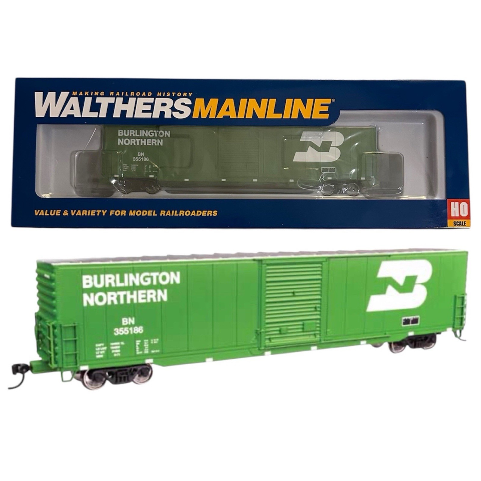 Walthers Mainline 910-3359 HO 60′ Auto Parts Boxcar Burlington Northern 355186