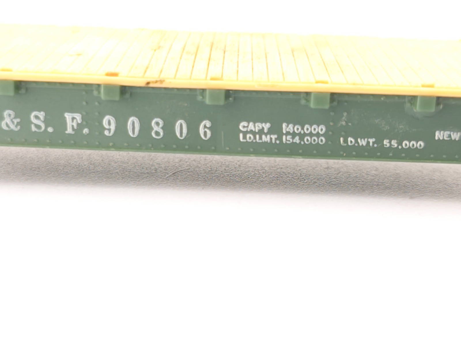 *READ* Tyco HO Scale Santa Fe Piggyback Flat Car ATSF 90806 Train Car