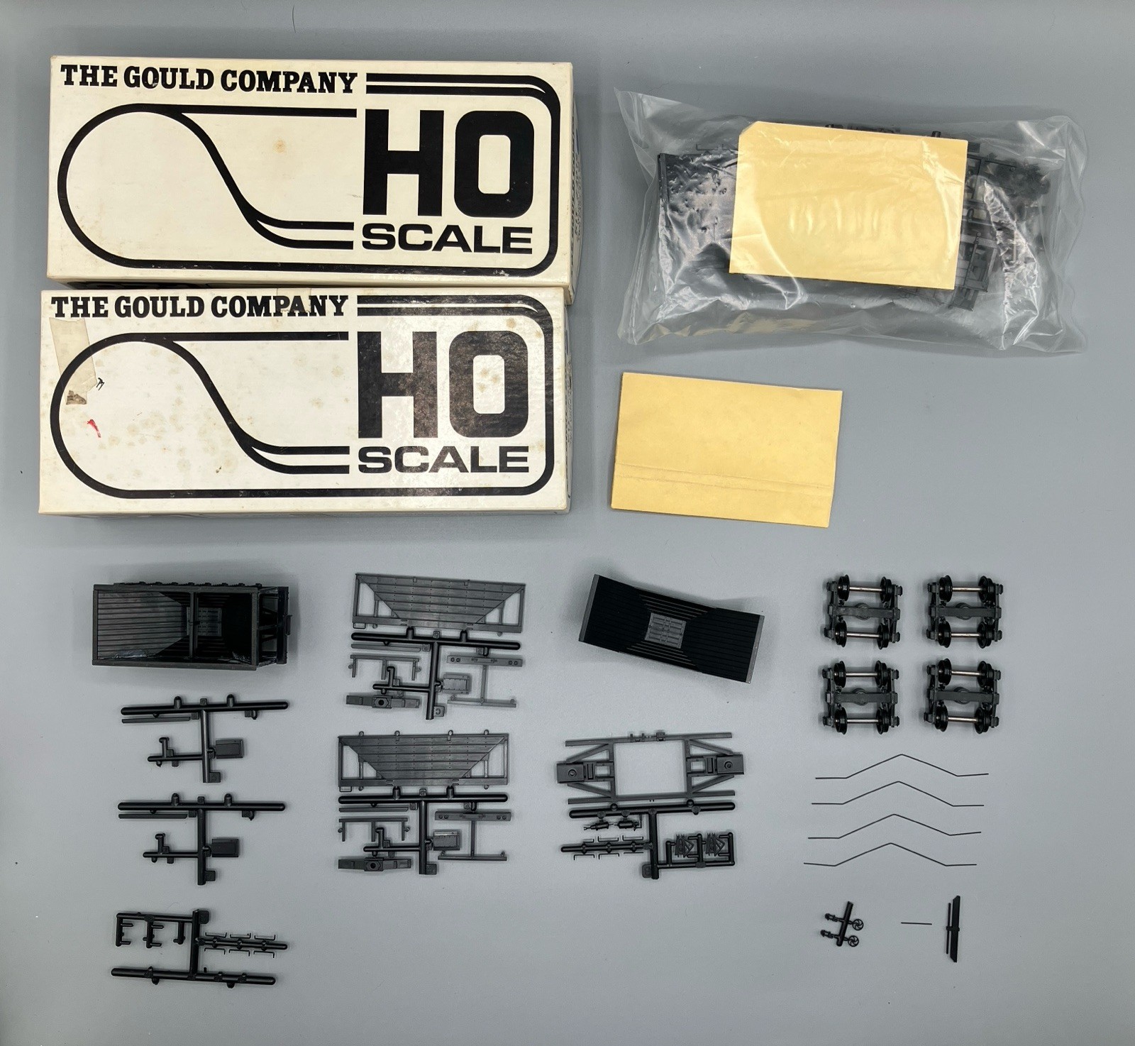 Lot Of 2: Gould / Tichy #4012 22′ Wood Ore Car, HO Kit. Builds 4 cars total.