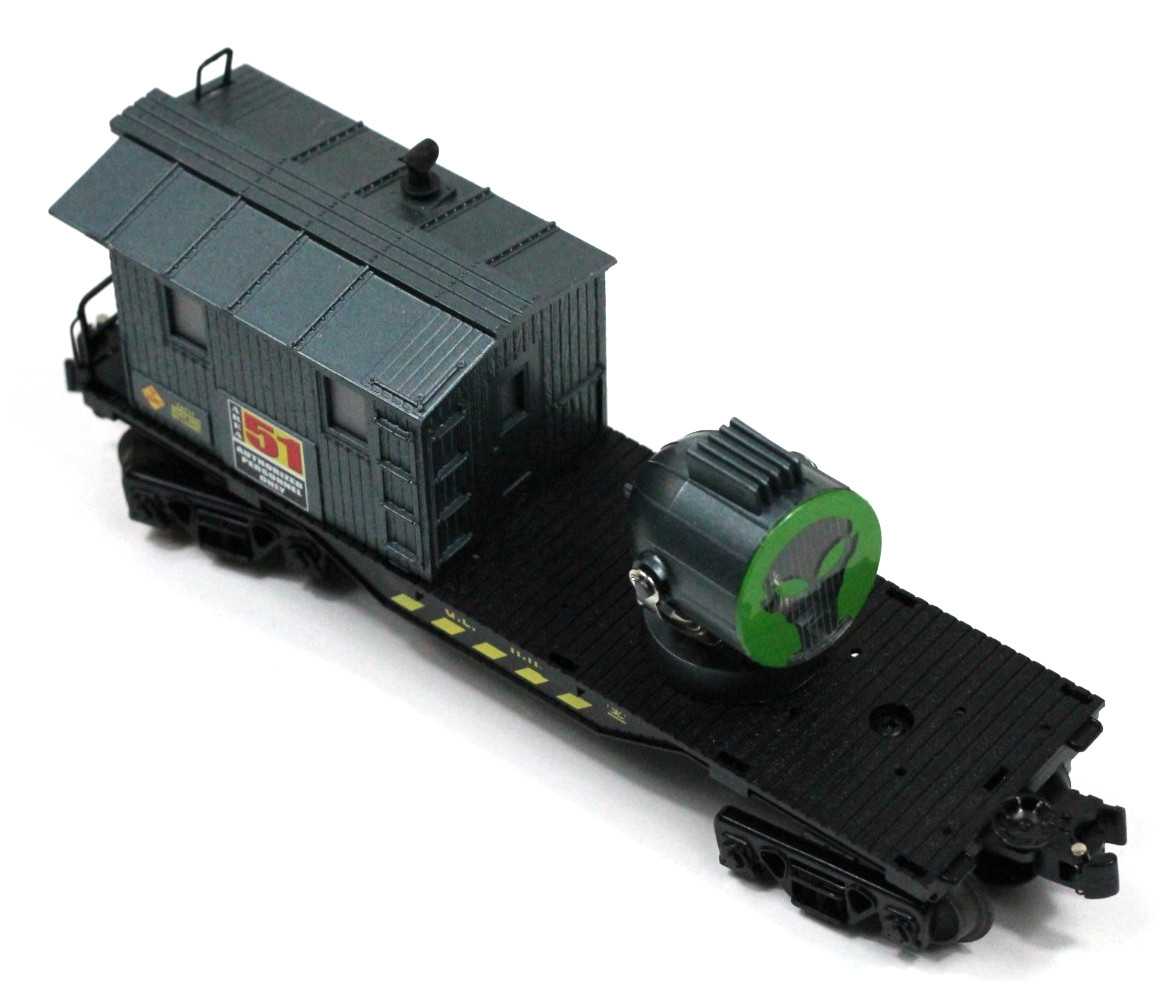 Lionel Area 51 Groom Lake Railroad Alien Searchlight Work Caboose/Flat Car /960
