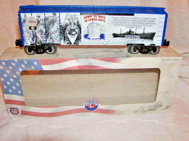 Lionel 1938240 Liberty Ship Box Car O 027 2019 Made U.S.A. WWII MIB New Sealed