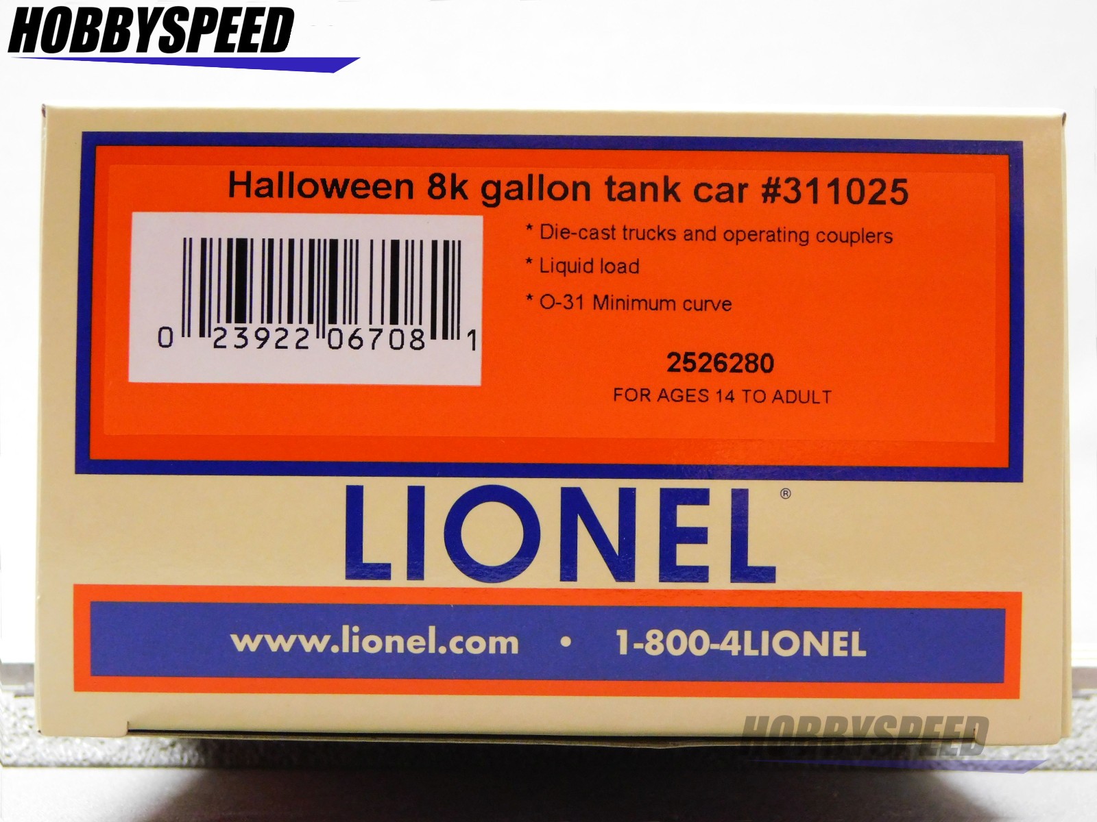 LIONEL HALLOWEEN WITCHES BREW 8K GALLON TANK CAR O GAUGE train car 2526280 NEW