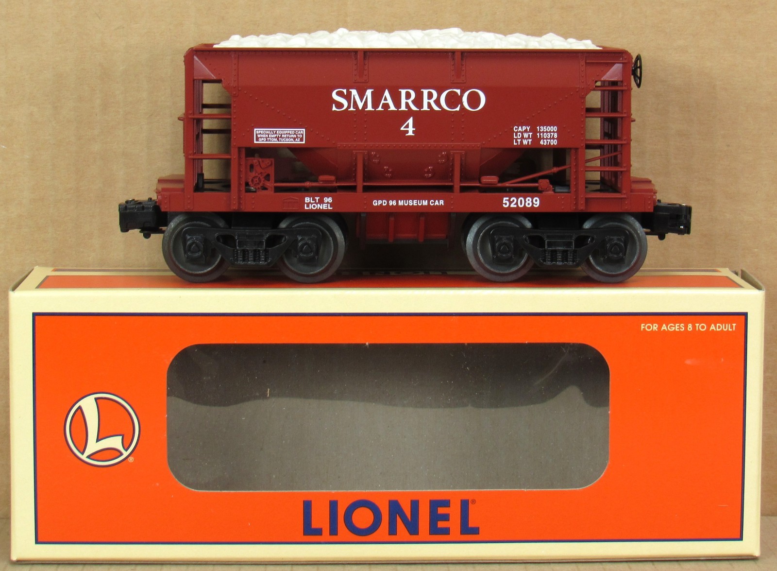 Lionel 52089 SMARRCO Ore Car w/Ore Load (TTOS 1996) O-Gauge NOS