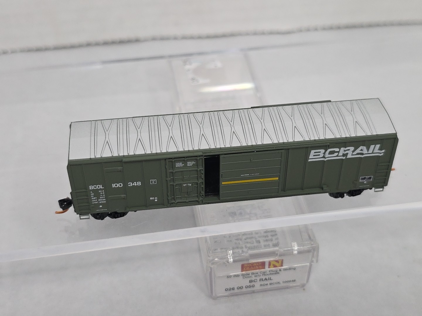 MTL N Scale BC Rail 50′ Boxcar BCOL 100348 Micro Trains 02600050 LNIB