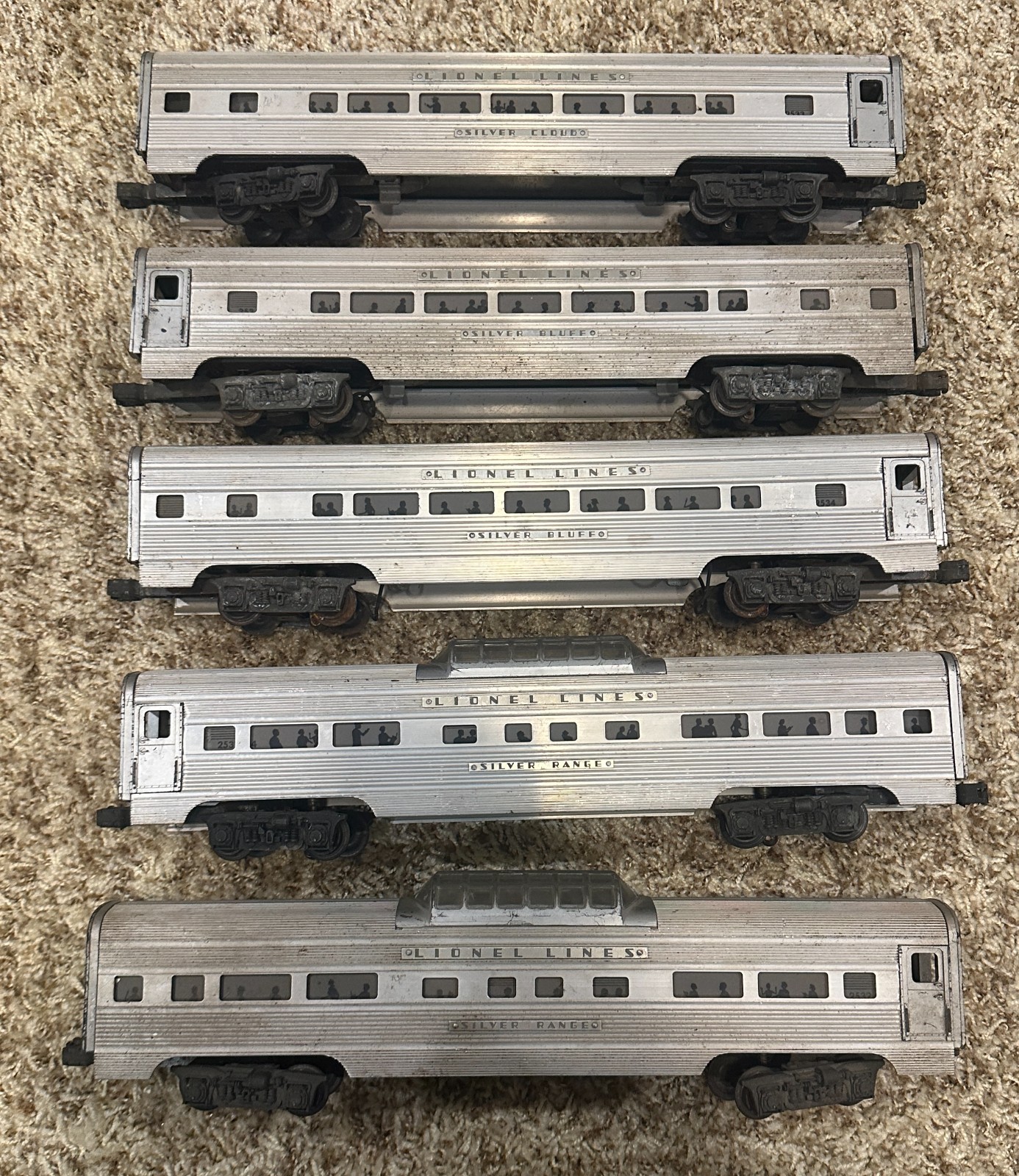 5 Lionel Lines Silver Train O Gauge Lot