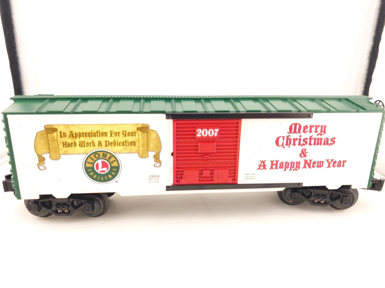 Lionel O Gauge 6-29954 2007 Dealer’s Christmas Box Car NEW Model Train Car