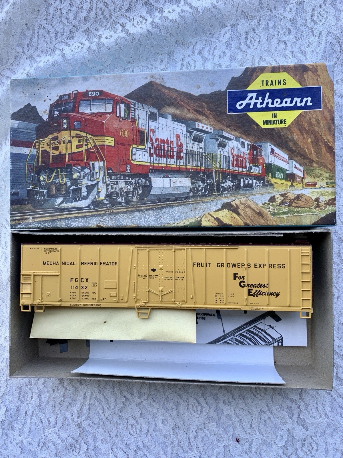 Never Assembled In Box Fruit Growers Express FGCX 11432 Reefer Car Kit