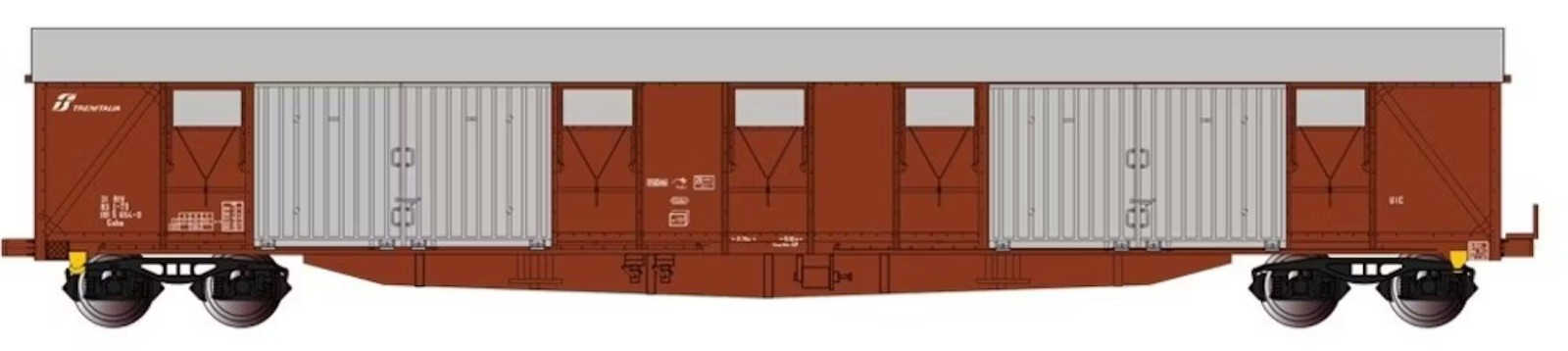OS.KAR 4127 Gabs FS Trolley, Aluminum Doors And Roof, White Trenitalia Logo