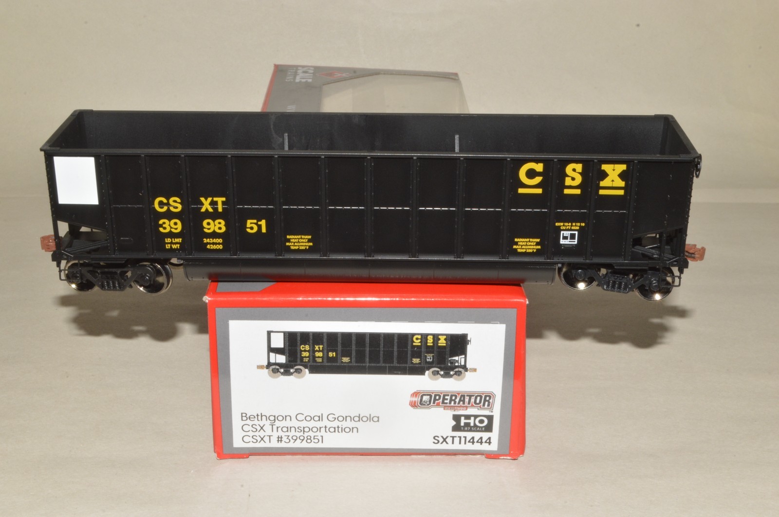 HO scaletrains CSX Transportation RR Bethgon coal hopper gondola car train