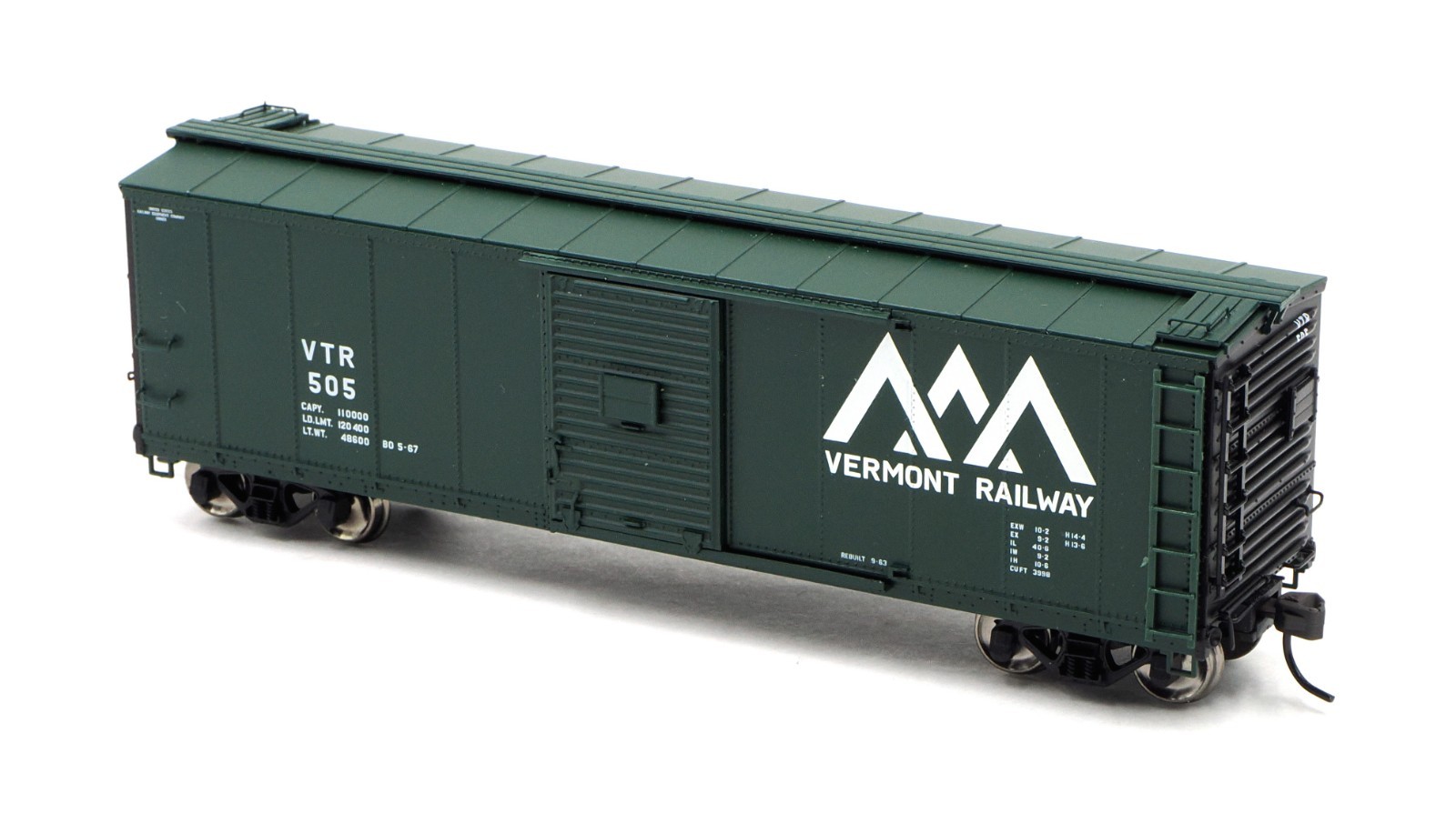 Atlas HO Vermont Railway USRA Steel Rebuilt Box Car VTR #505
