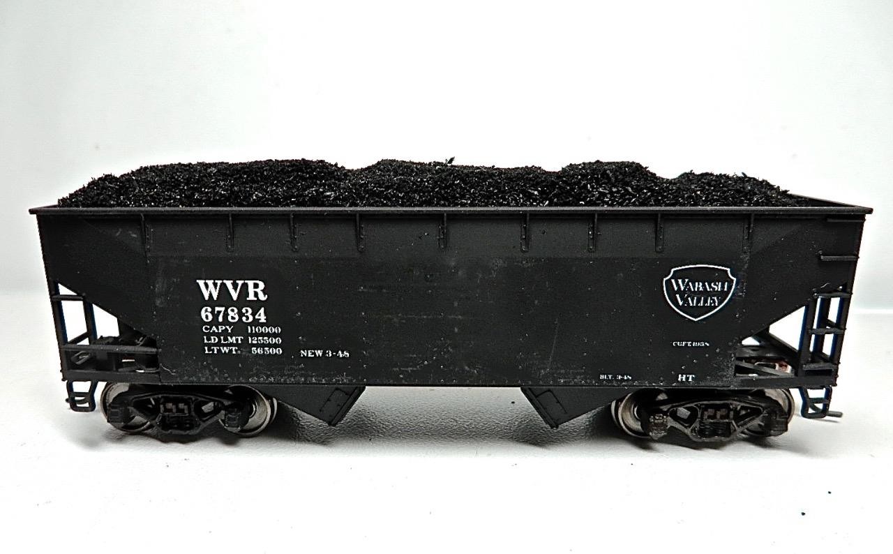 HO 4 Kadee Wabash Valley Offset 32′ Loaded Coal Hoppers Different Car Numbers #1