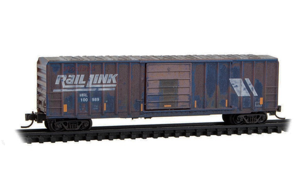 N Scale Montana Rail Link 50′ Ribside Box Car Weathered Micro-Trains 025 145 622