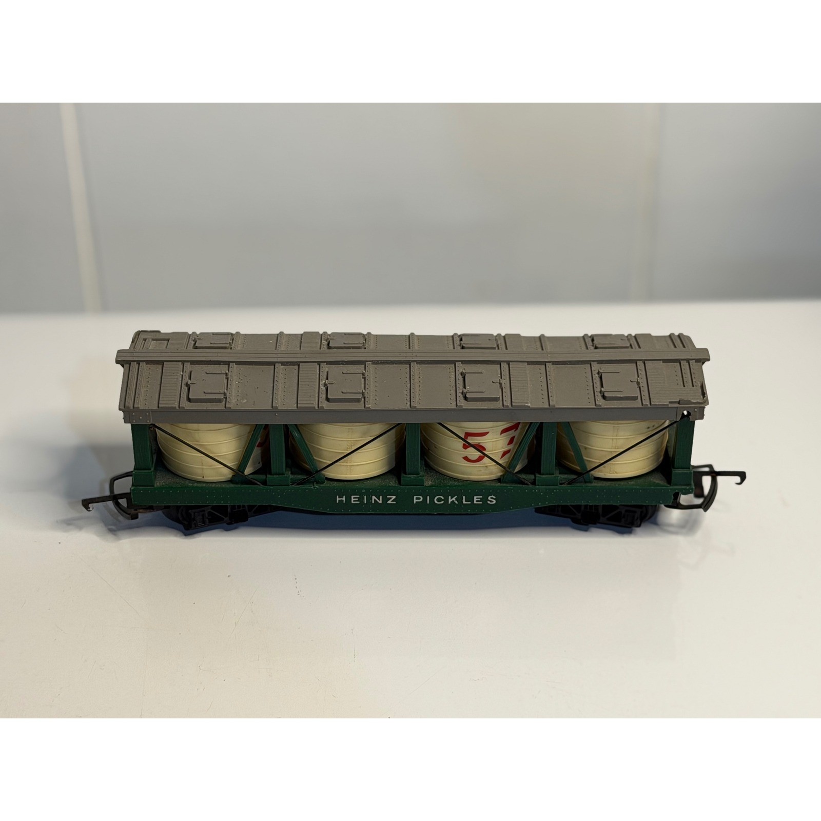 VTG Tyco Heinz Pickles Tank Car Green 4-Vat Pickle Car HO Scale Model Train R139