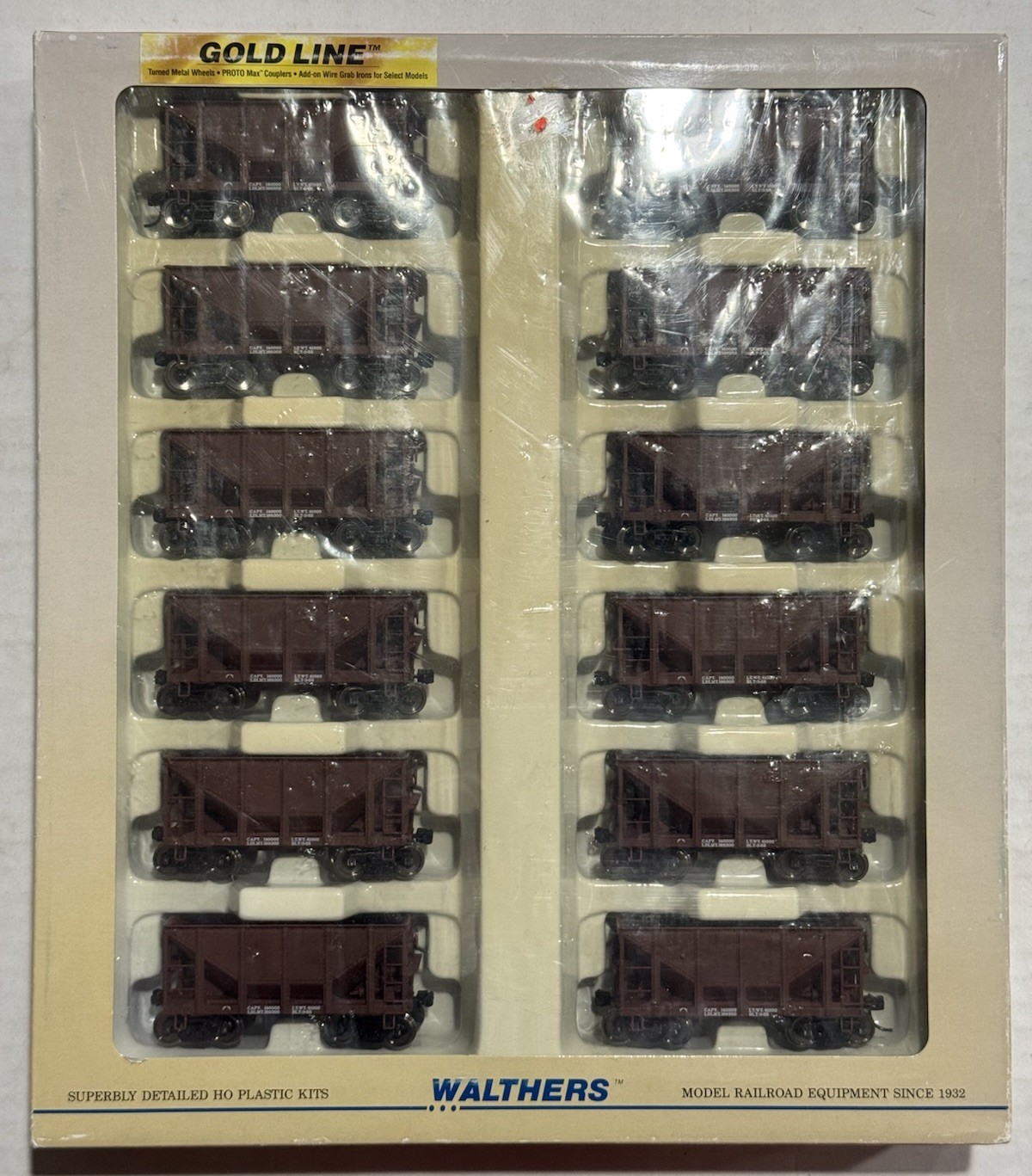 HO Walthers 932-40506 Data Only Michigan Ore Hopper Car (12-Pack) Metal Wheels