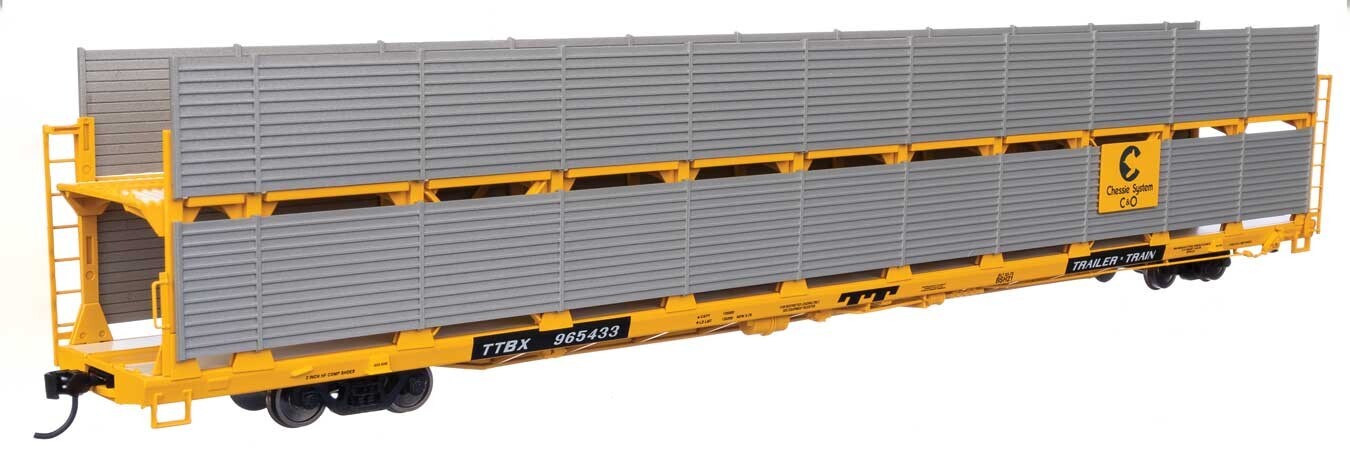 Walthers HO ~ New ~ Chesapeake 89′ Auto Rack ~ Bi-Level ~ TTBX 965433 ~ 910-8106