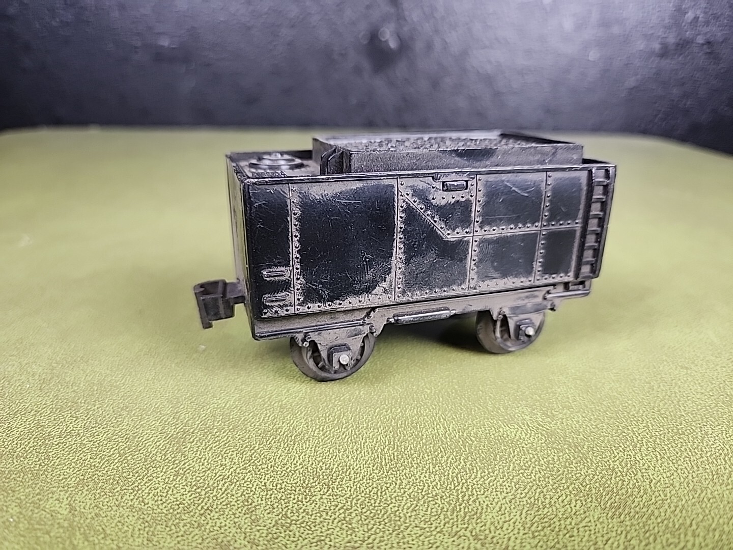 Vintage Black Plastic Model Train Coal Car Gauge Made in Japan M2