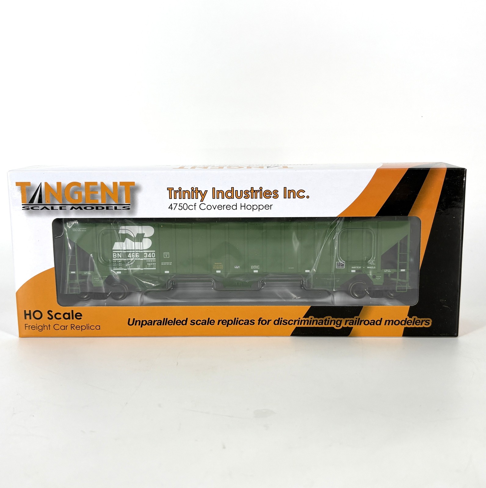 Tangent Scale Models HO Trinity 4750cf Covered Hopper BN Cascade Green #466340