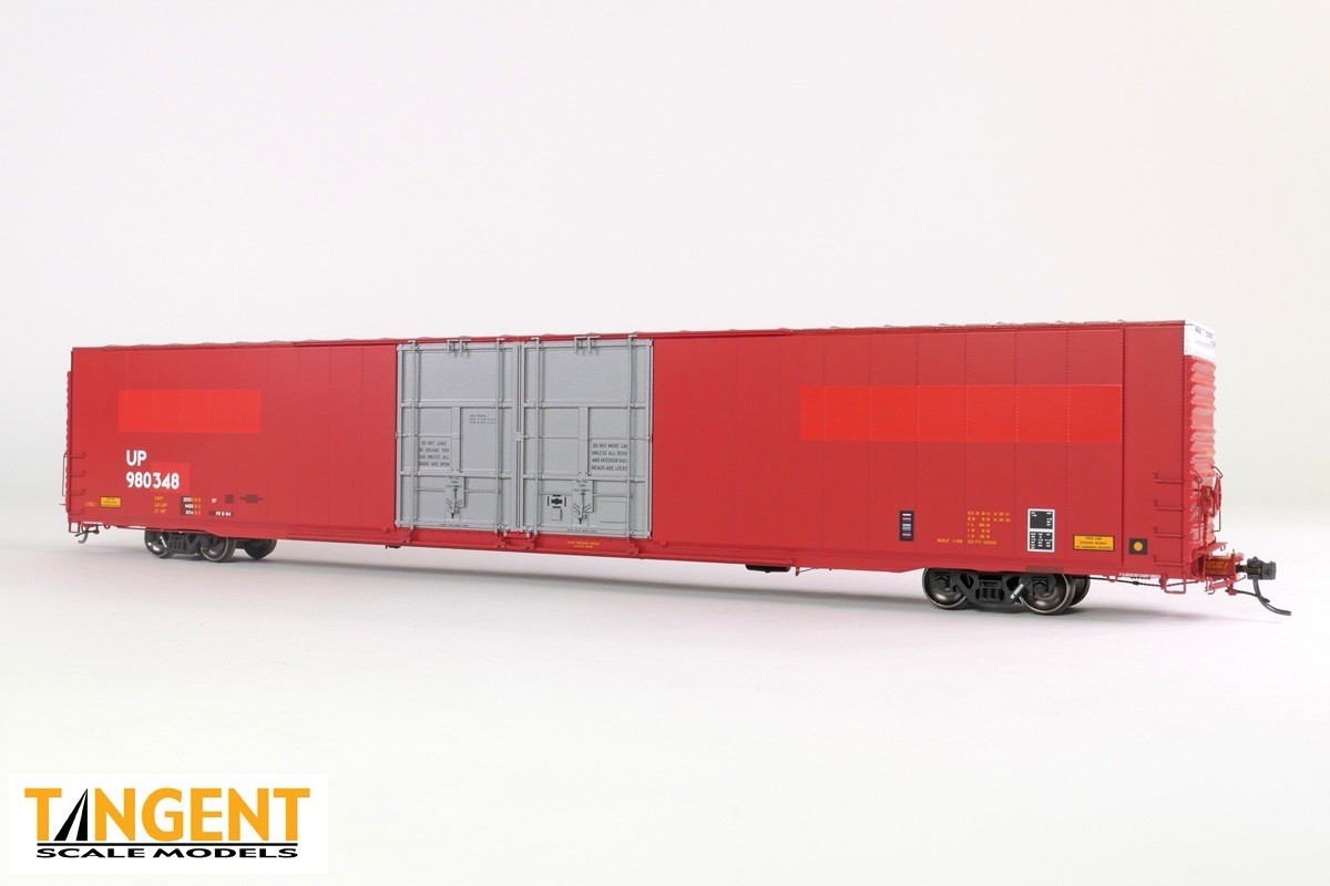 TANGENT HO Greenville 86′ Double Plug Door Box Car 25067 UP ex MKT 1984 Red