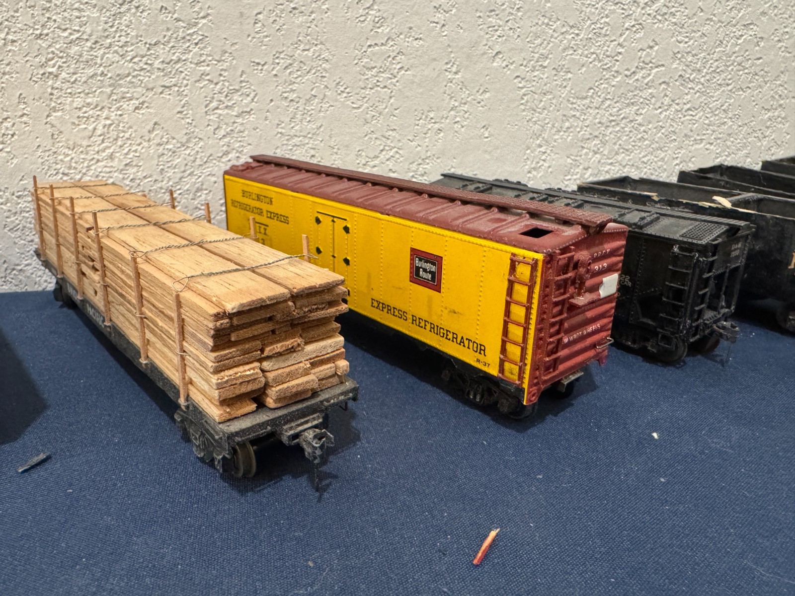 Large Lot of HO Scale Train Cars/Decor (Hand Made?)