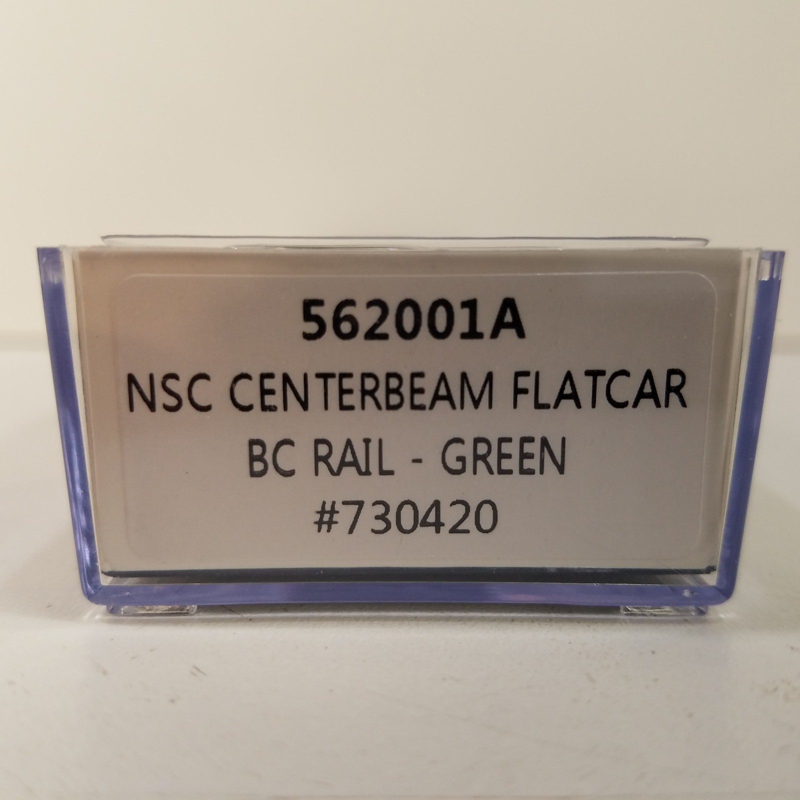 Rapido Trains N scale 75’ Centerbeam Flatcar – BC Rail #730420 with load.