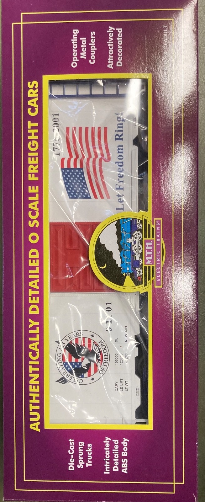 MTH Premier Let Freedom Ring Box car Celebraing 150 years