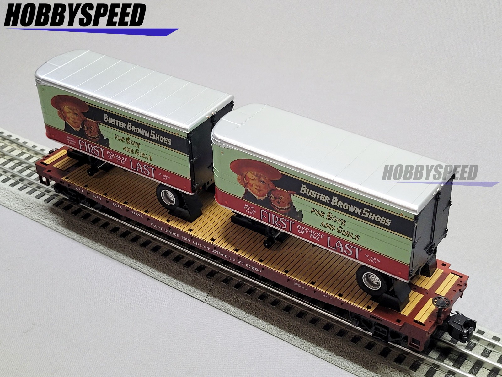 MTH PREMIER FRISCO FLATCAR W/ 2 PUP TRAILERS #100088 O GAUGE 20-95716-100088 NEW