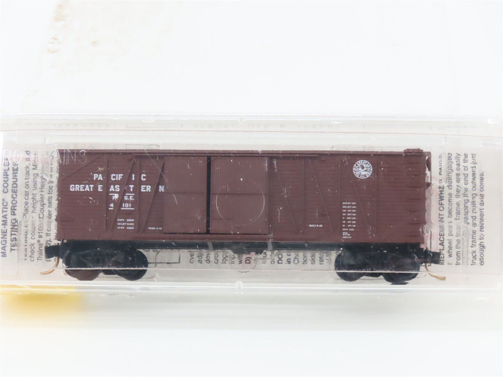 N Scale Micro-Trains MTL 29080 PGE Pacific Great Eastern 40′ Box Car #4101