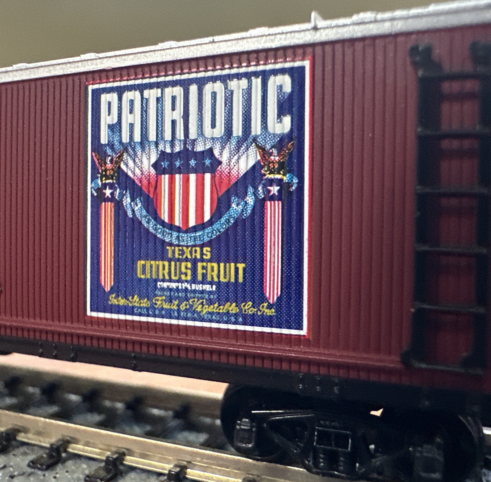 YesterYear N Scale YYM6804P Wood Refrigerator Car Patriotic Brand GEX 1787 NY