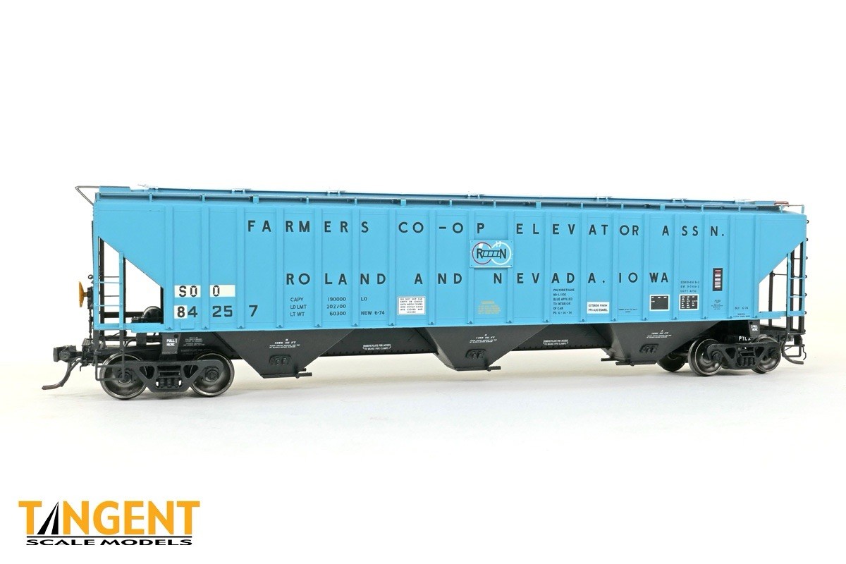 TANGENT HO PS-2CD 4750 Covered Hopper SOO ex Roland and Nevada Iowa 1985+