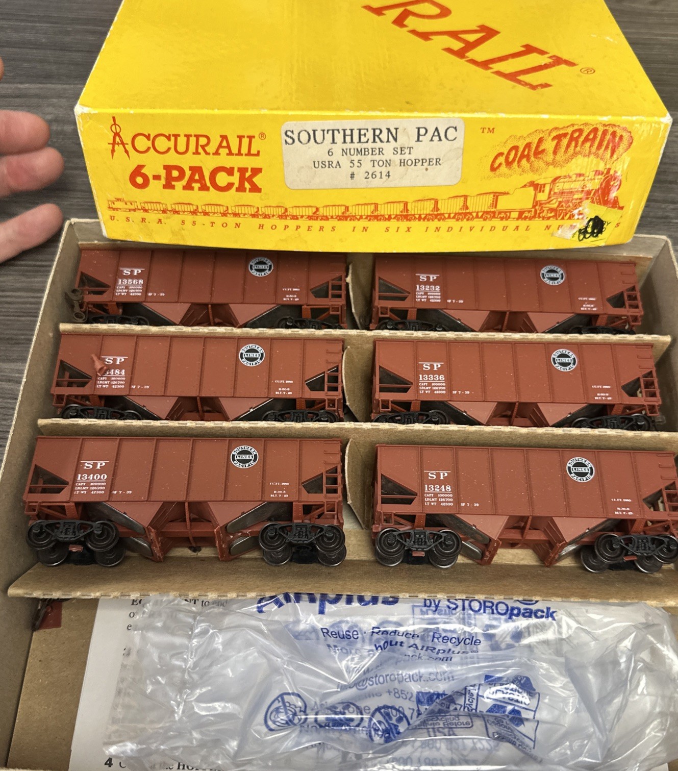 Accurail HO #2614 USRA 55 Ton Hopper Southern Pacific RTR Set of 6 NIB