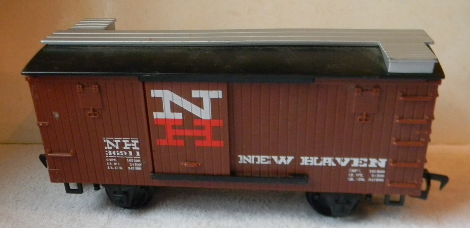 Eztec / Scientific Toys Boxcar Slide Doors ~ NEW HAVEN ~ 4-Wheel Rd# 36911 – G