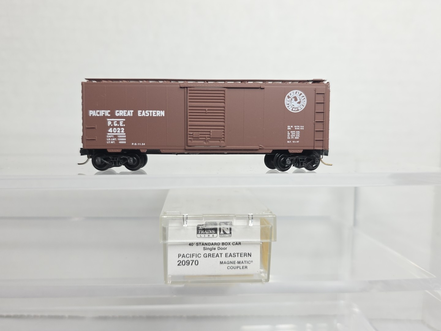 MTL N Scale 20970 Pacific Great Eastern PGE 4012 40′ Boxcar Micro Trains LNIB (Y
