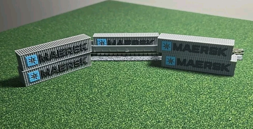 1/160 N Scale 5 Pack 40ft Shipping MAERSK SHIPPING CO Containers FREE SHIPPING