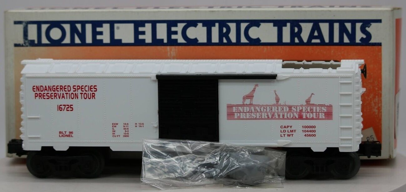 Lionel 6-16725 Operating Rhino Car Endangered Species Preservation Tour LN Boxed
