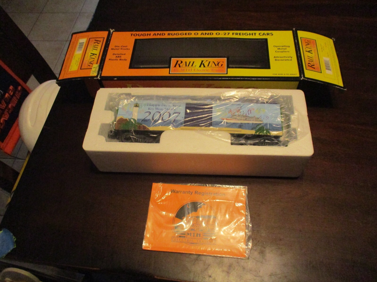 RAIL KING BY MTH ELECTRIC TRAINS 2007 HAPPY NEW YEAR KEY WEST FL 2007 NOSIB CAR